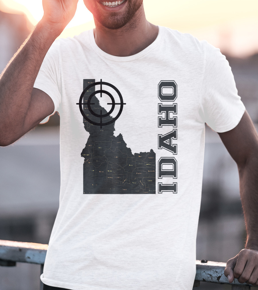 Idaho Maps Target Overlay Classic Vintage Fun T-Shirt