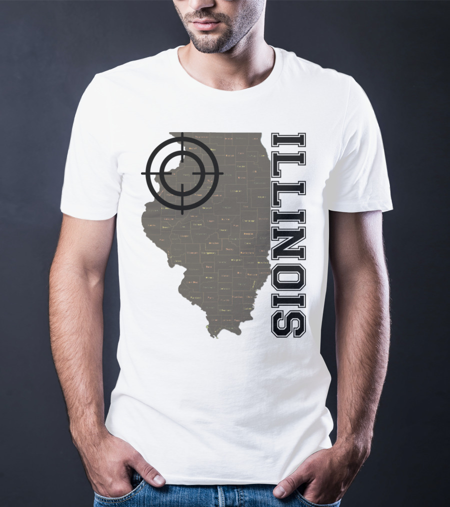 Illinois Maps Vintage Target Classic Fun T-Shirt