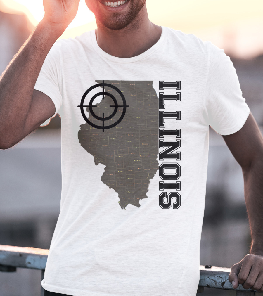 Illinois Maps Vintage Target Classic Fun T-Shirt