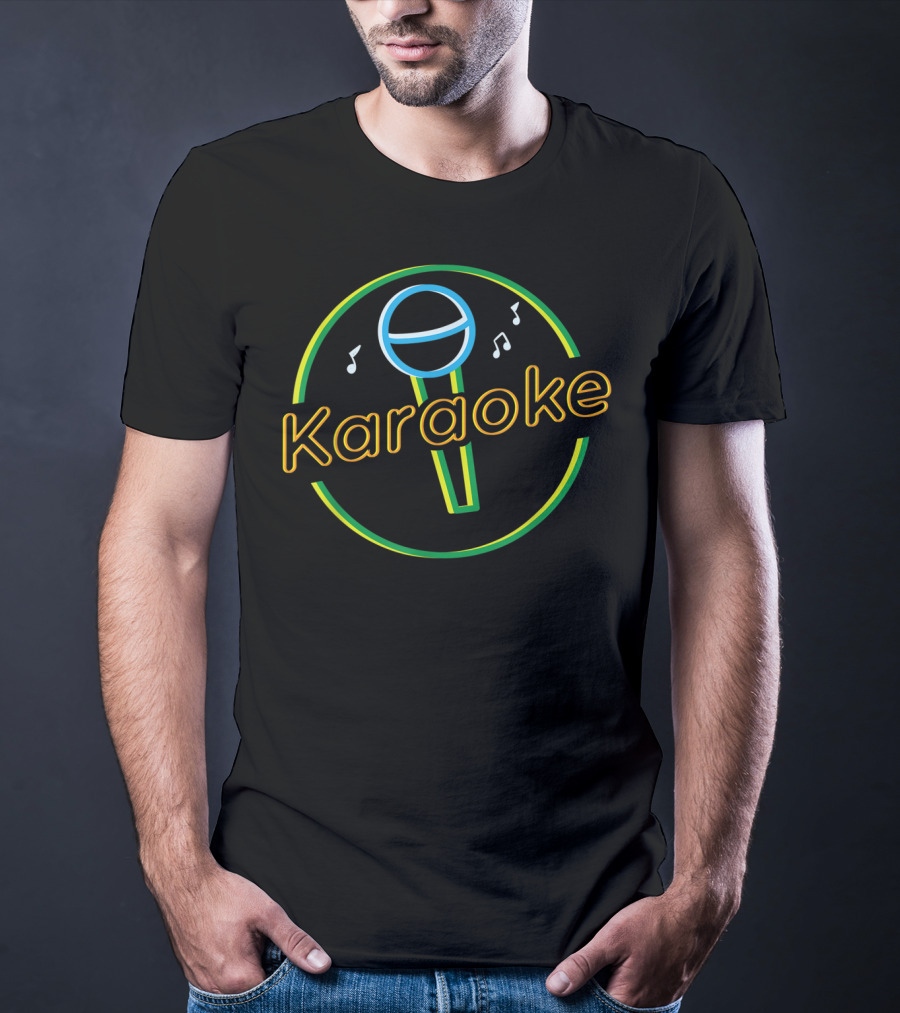 Karaoke Night Classics Microphone Music Retro Singing T-Shirt