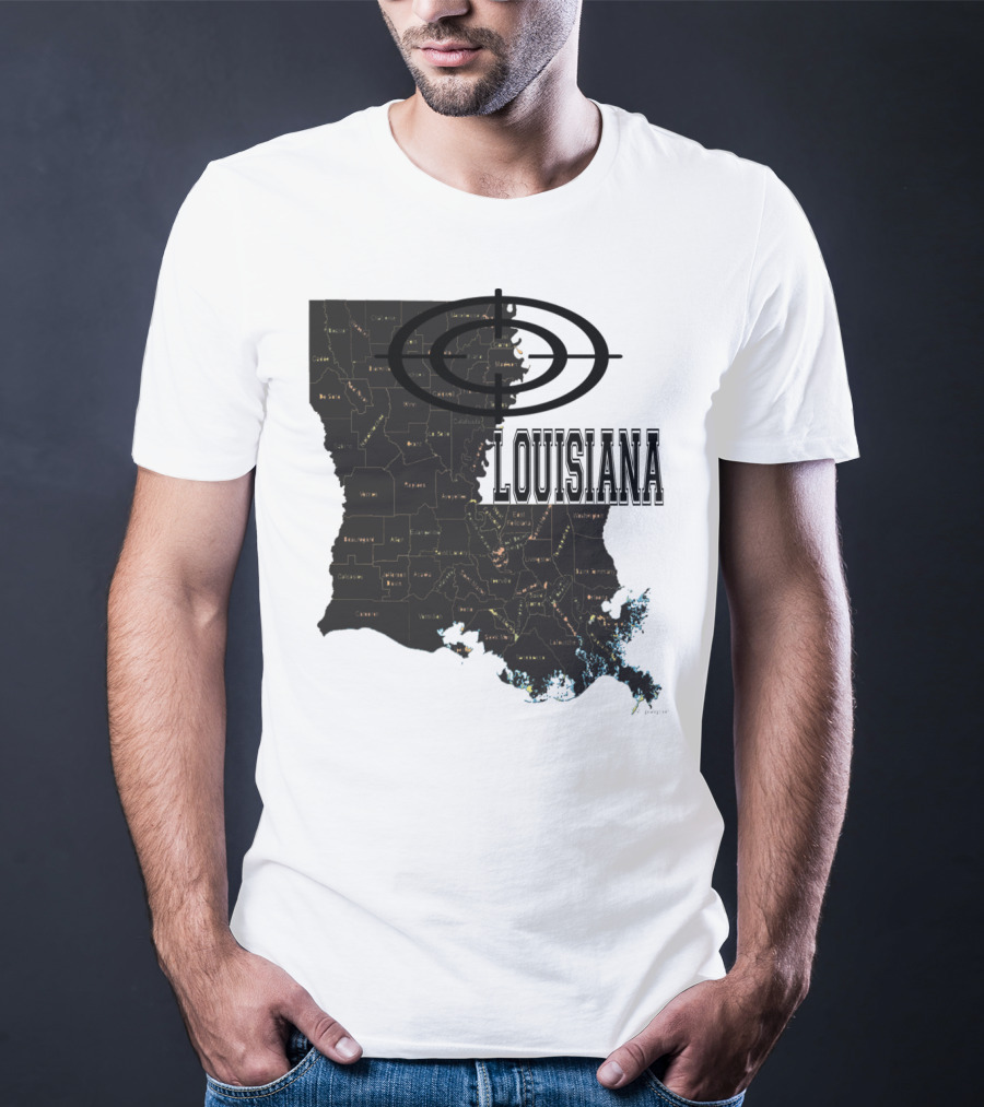 Louisiana Map Overlay Urban Classic T-Shirt