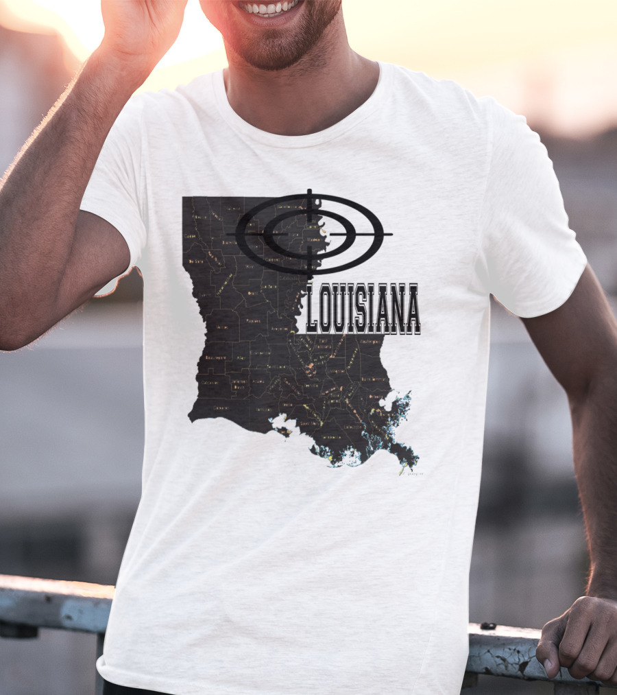 Louisiana Map Overlay Urban Classic T-Shirt