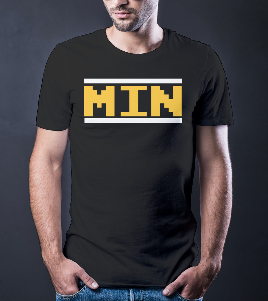 Minnesota Football Min Classic Video Game Font T-Shirt