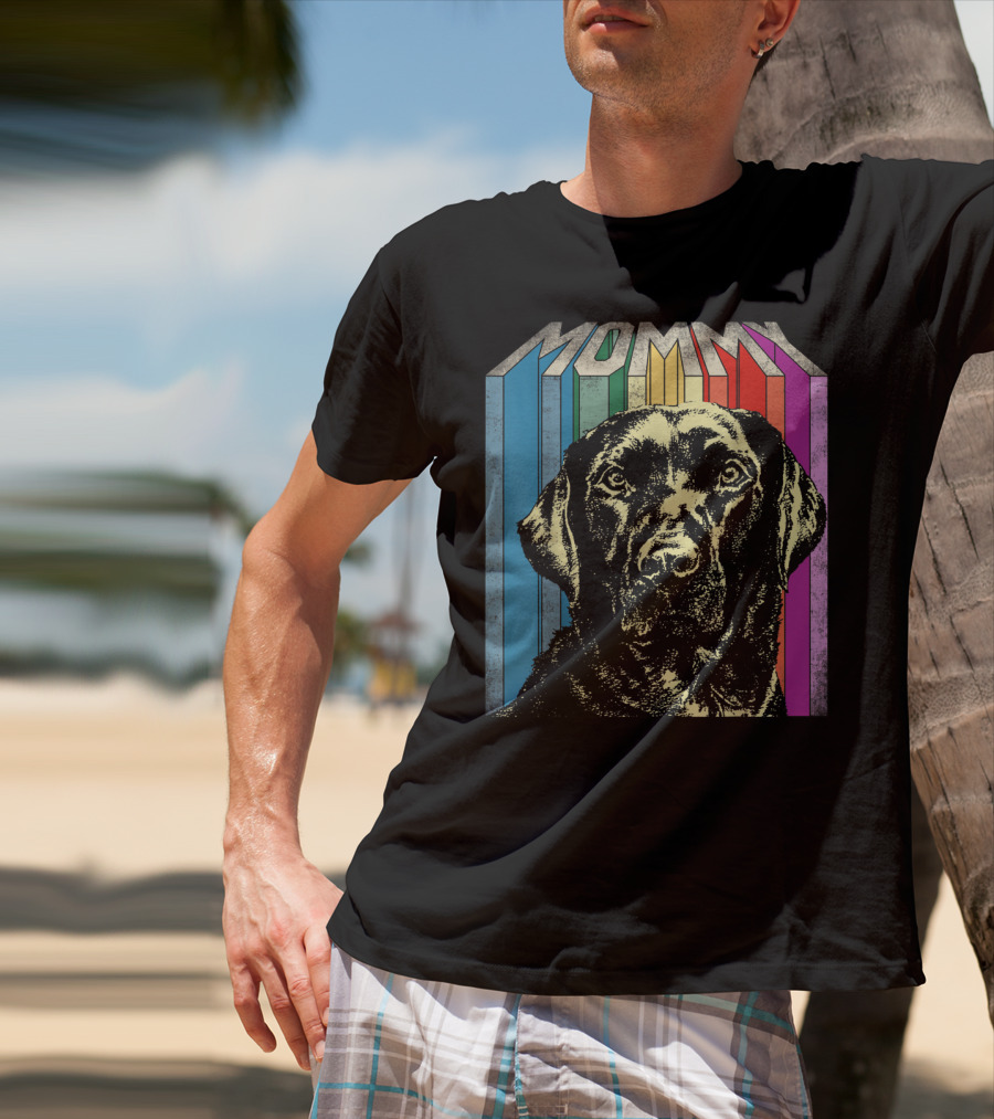 Mommy Labrador Colorful Retro T-Shirt