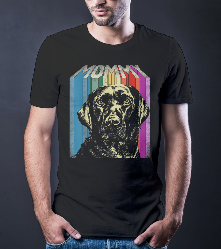 Mommy Labrador Colorful Retro T-Shirt