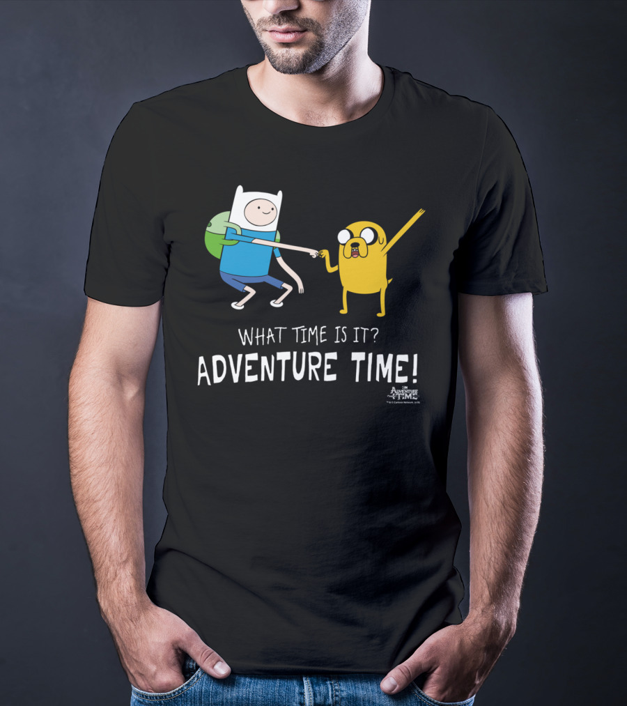 Adventure Time Finn And Jake What Time Is It Fist Bump T-Shirt