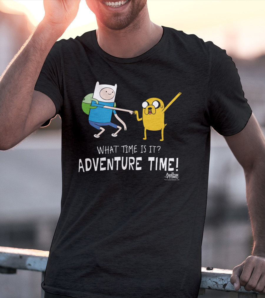 Adventure Time Finn And Jake What Time Is It Fist Bump T-Shirt