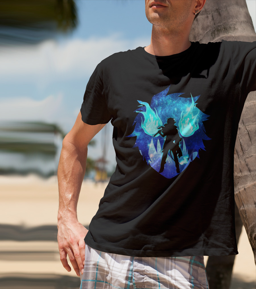 Blue Flames Ao No Anime Exorcist T-Shirt