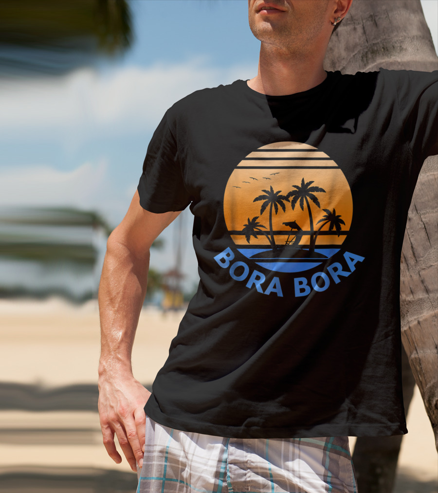 Bora Bora Paradise Island Sunset Vacation T-Shirt