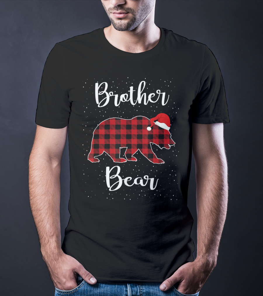 Brother Bear Christmas Plaid Family T-Shirt