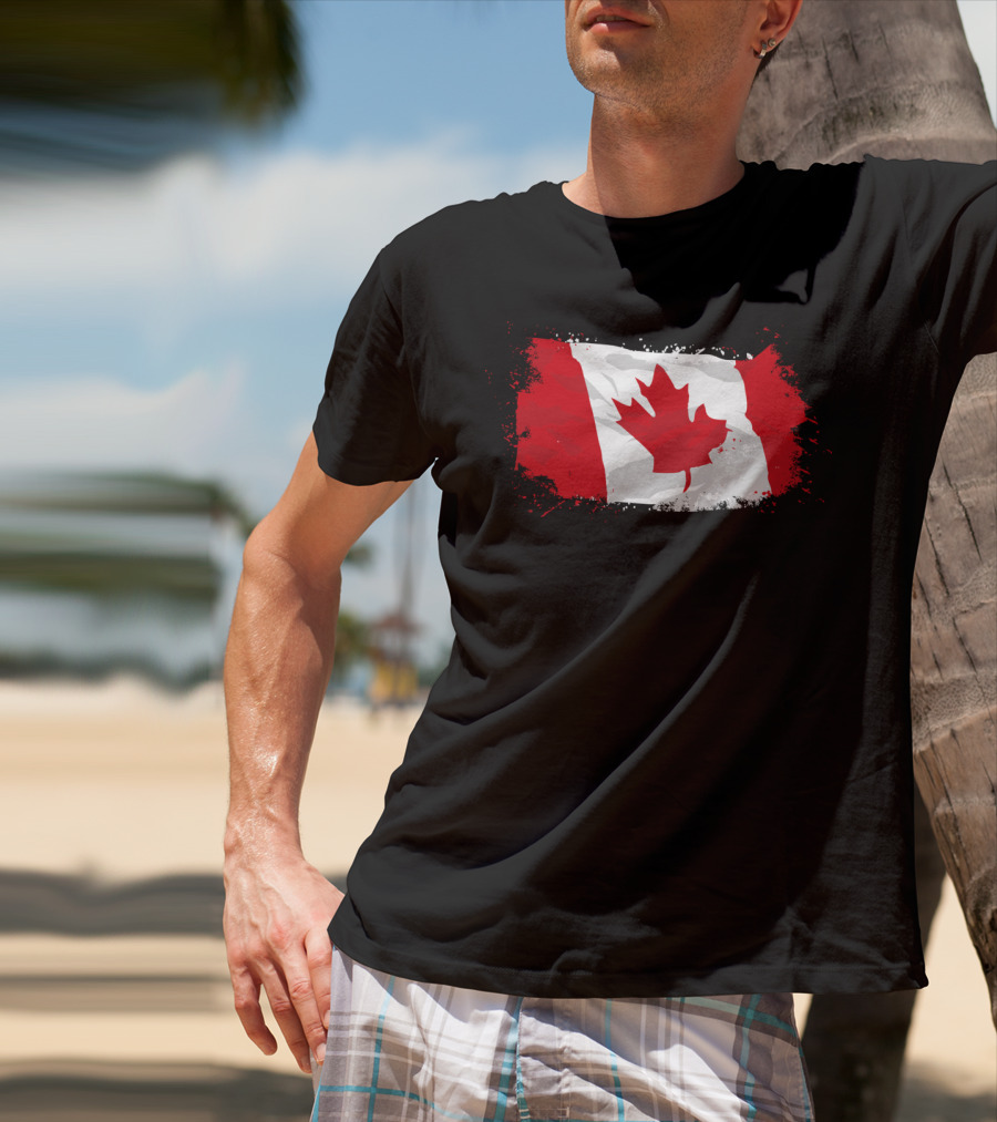 Canada Flag Iconic Maple Leaf Ensign Banner T-Shirt