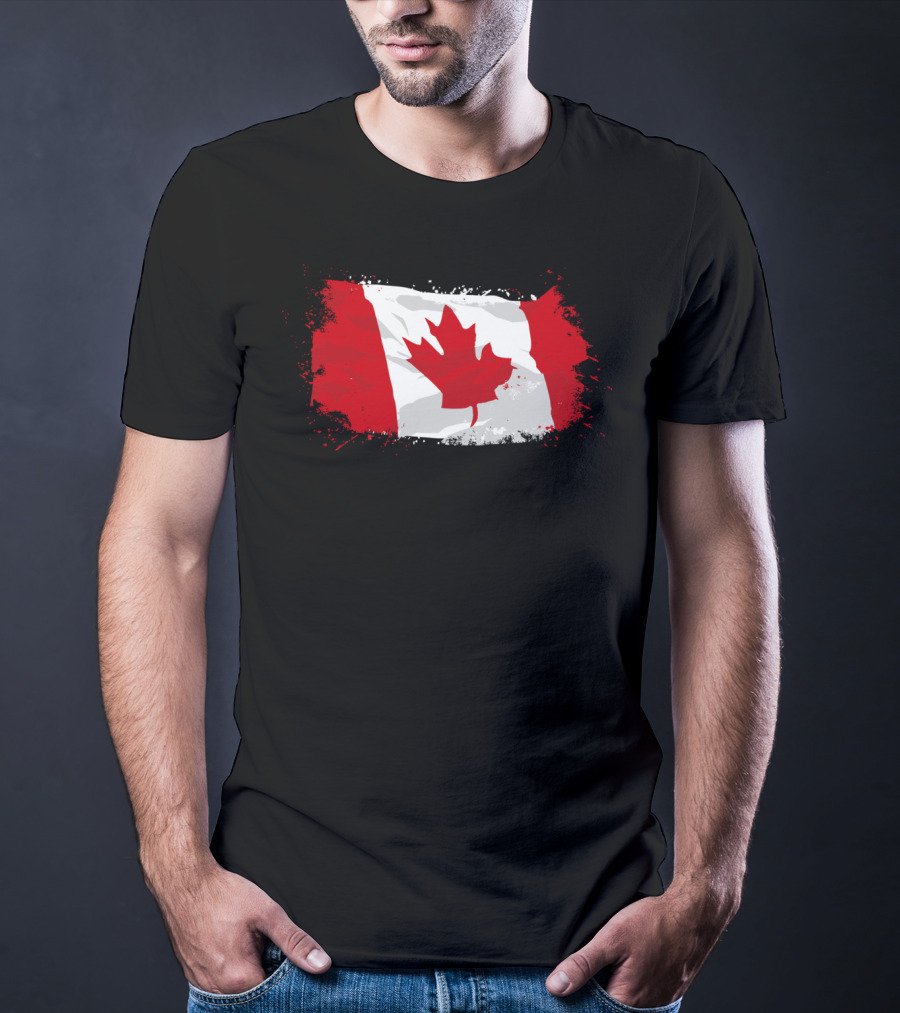 Canada Flag Iconic Maple Leaf Ensign Banner T-Shirt