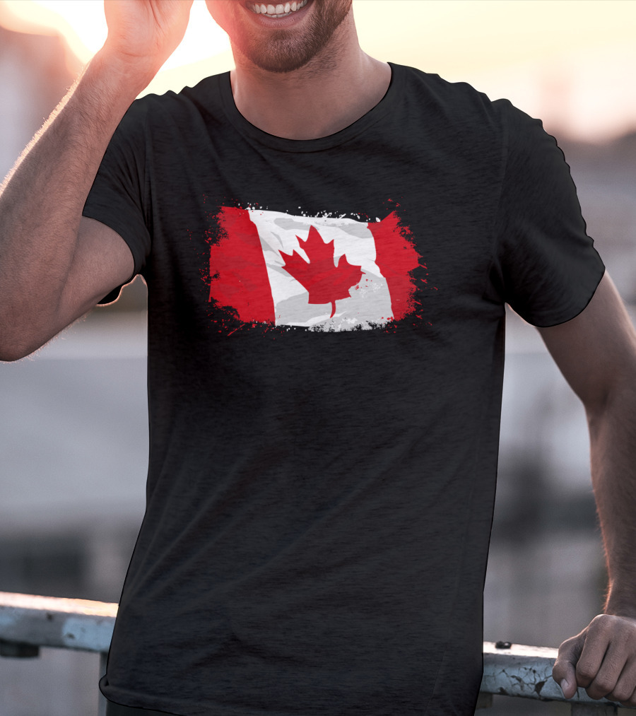 Canada Flag Iconic Maple Leaf Ensign Banner T-Shirt