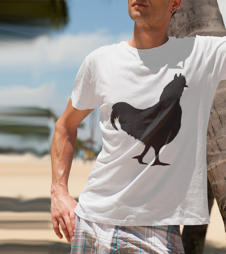 Chicken Poultry Silhouette Icon T-Shirt