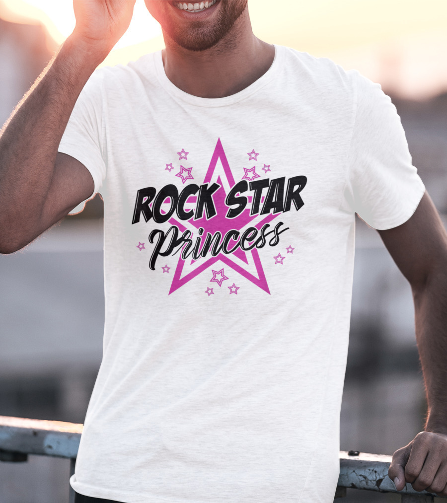 Rockstar Princess Pink Star Sassy Cool T-Shirt