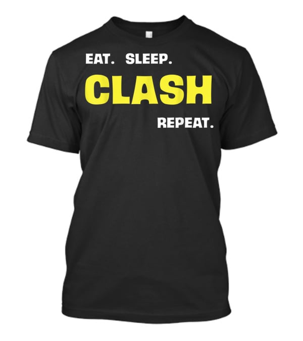 Eat Sleep Clash Repeat Retro Gaming Motif T-Shirt