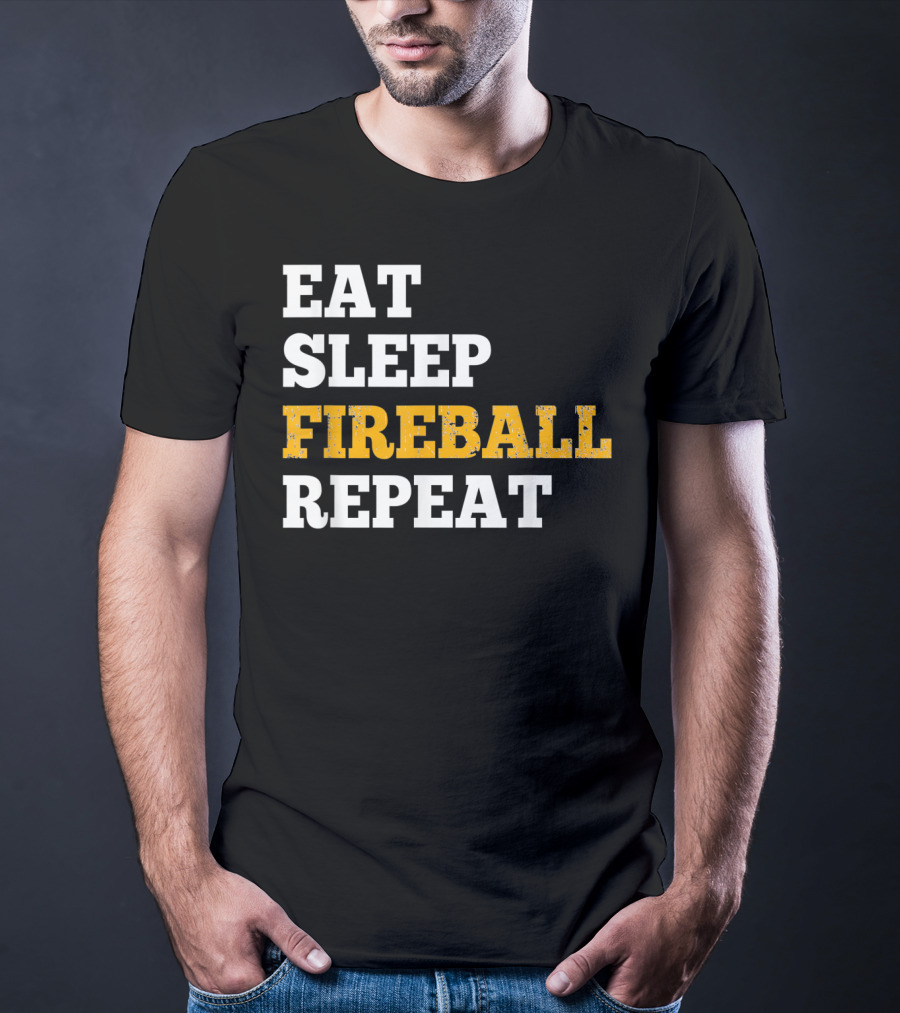 Eat Sleep Fireball Repeat RPG Gamers Gamers T-Shirt