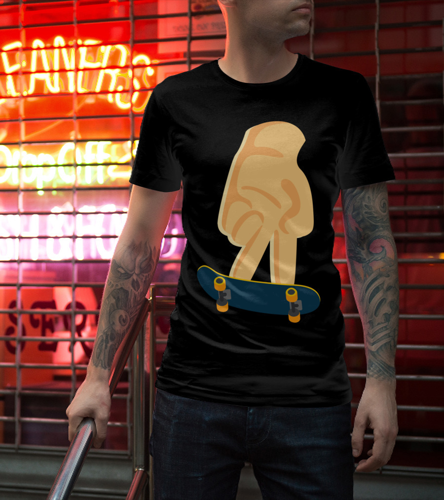 Fingerboard Skateboard Finger Skating Skateboard Board T-Shirt