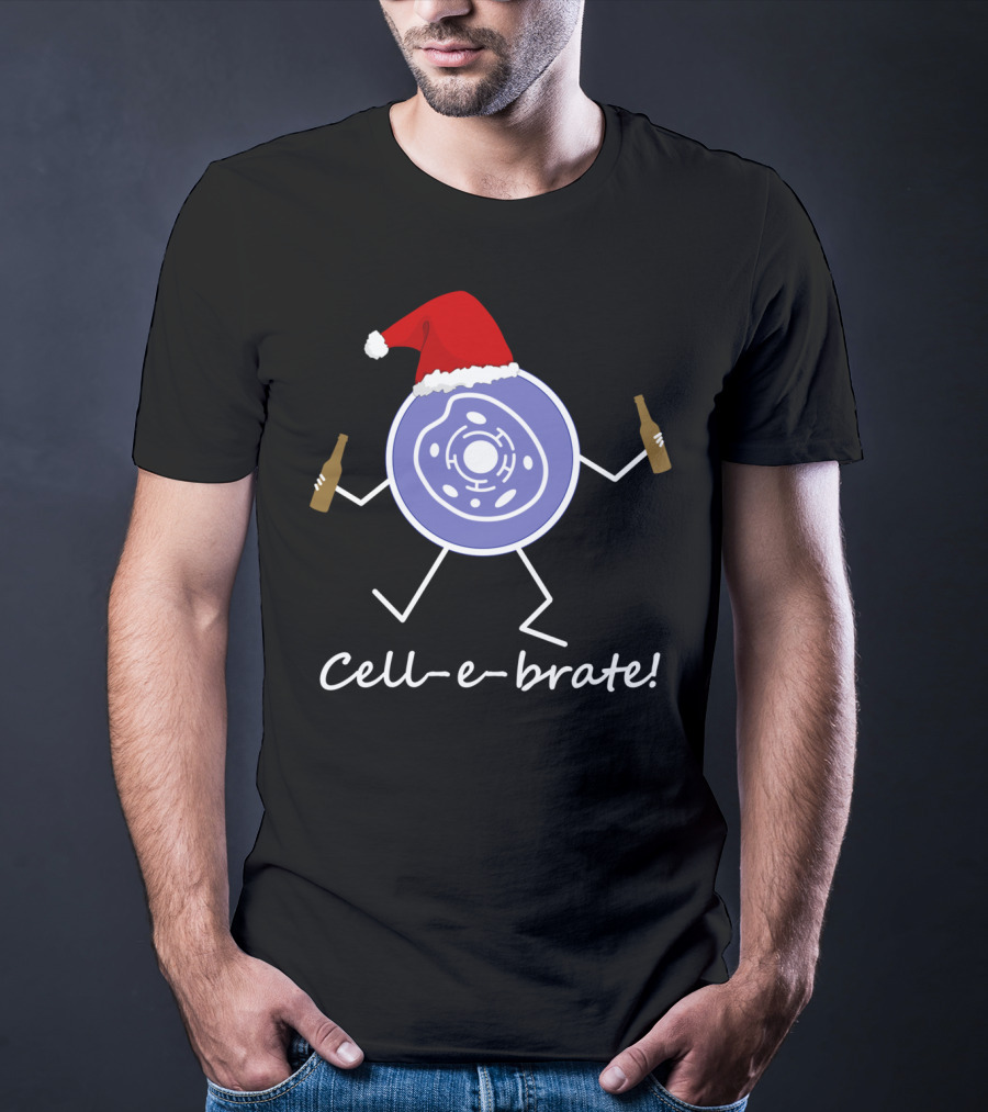 Cell-e-brate Funny Biology Cell Celebrate Christmas T-Shirt