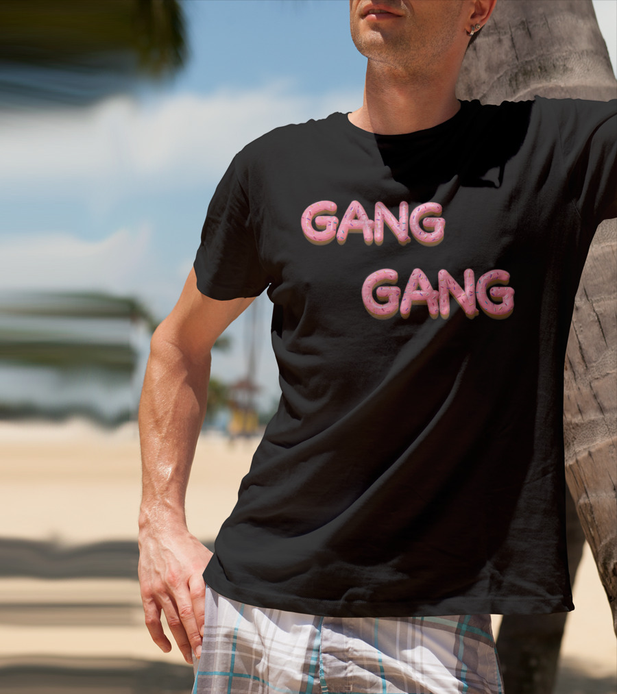 Gang Gang Pink Donut Font With Sprinkles T-Shirt
