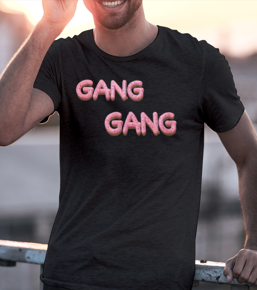 Gang Gang Pink Donut Font With Sprinkles T-Shirt