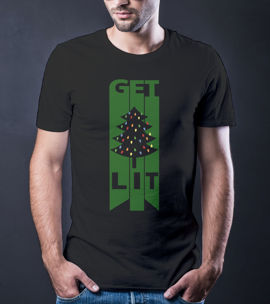 Get Lit Christmas Tree Lights T-Shirt