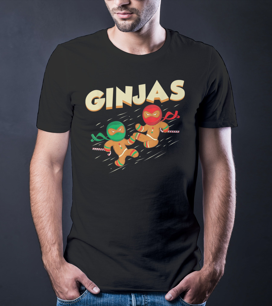 Ginjas Ninja Gingerbread Warriors T-Shirt