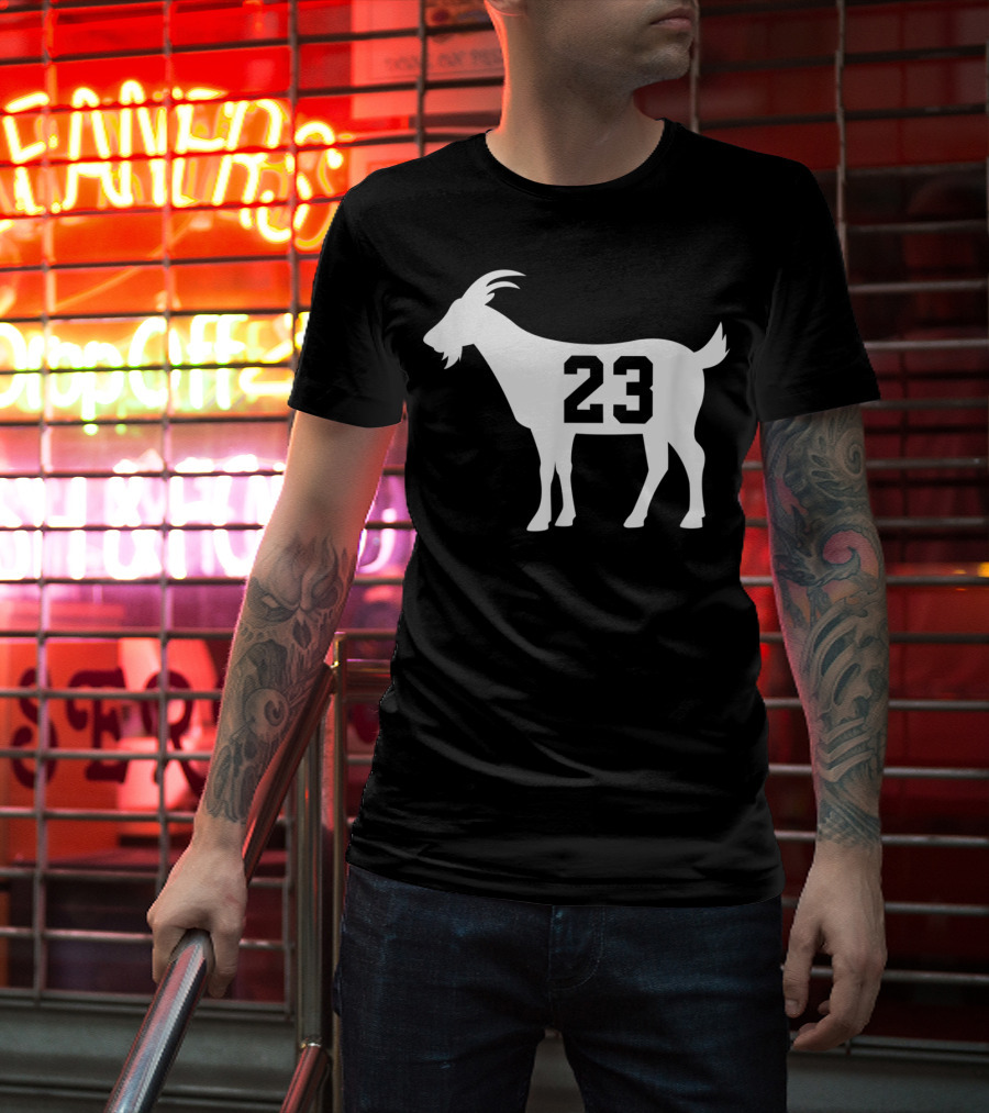 Goat 23 MJ Greatest Of All Time Basketball Legend Iconic Number T-Shirt
