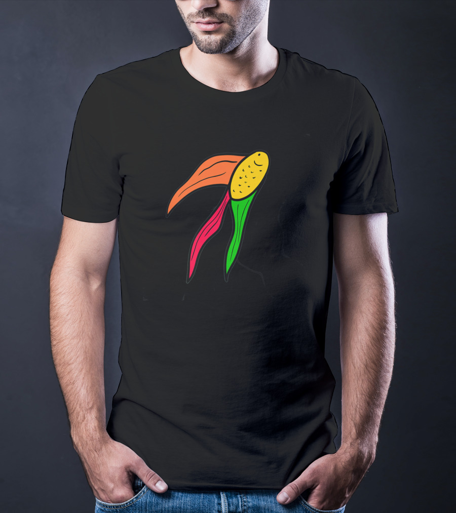 Goldfish Corn Fusion In Vibrant Colors T-Shirt