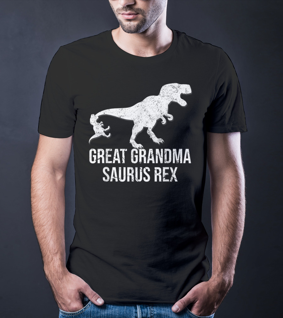 Great Grandma Saurus Rex Funny Grandma T-Rex Dinosaur T-Shirt