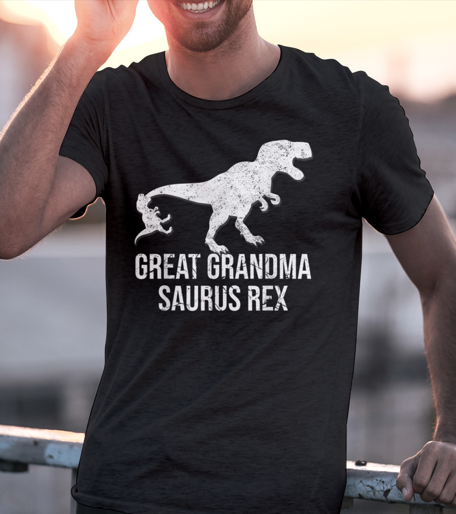Great Grandma Saurus Rex Funny Grandma T-Rex Dinosaur T-Shirt