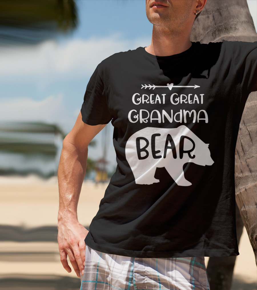Great Great Grandma Bear Arrow Heart T-Shirt