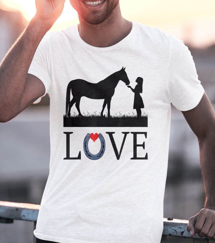 Horse Love Equestrian Girls Western Country Rodeo English T-Shirt