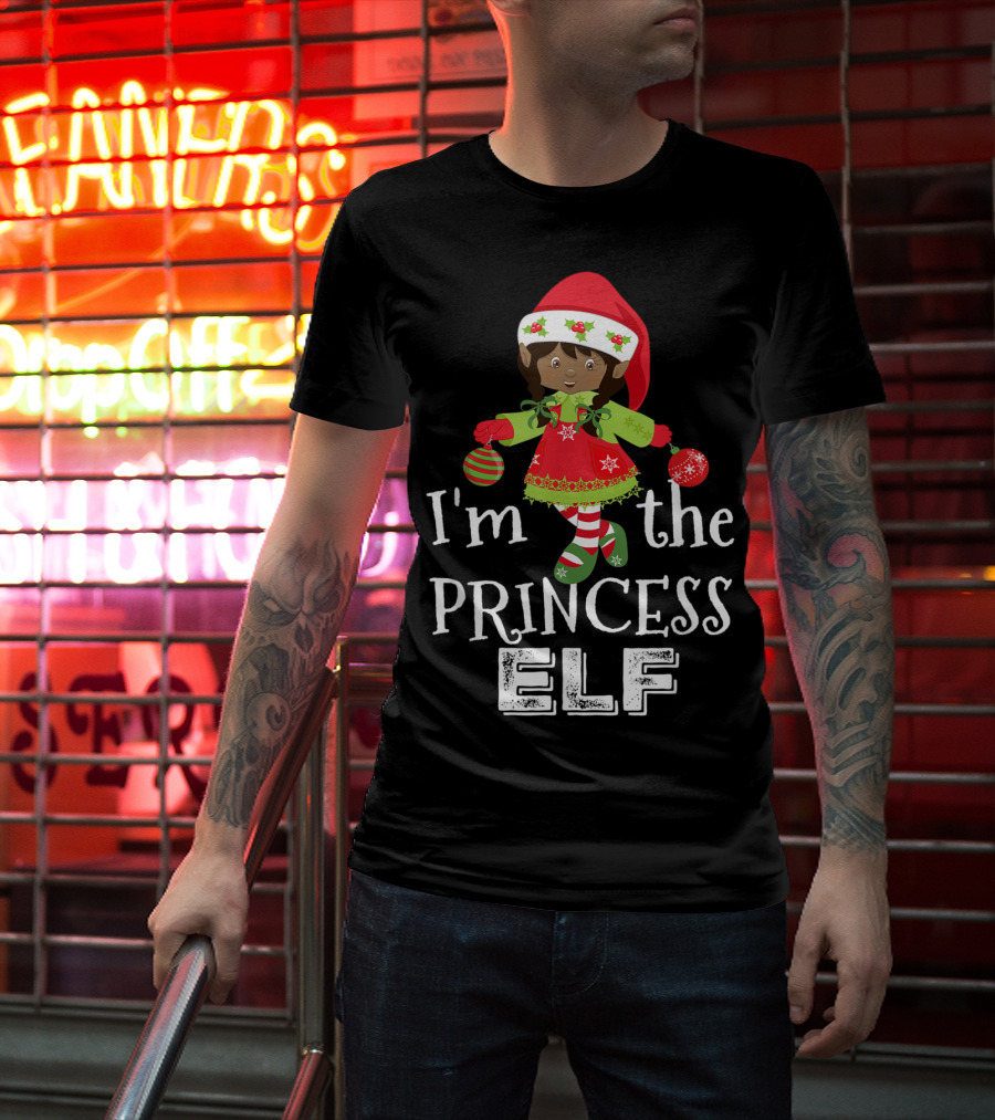I'm The Princess Elf African American Holiday Festive Cheer T-Shirt