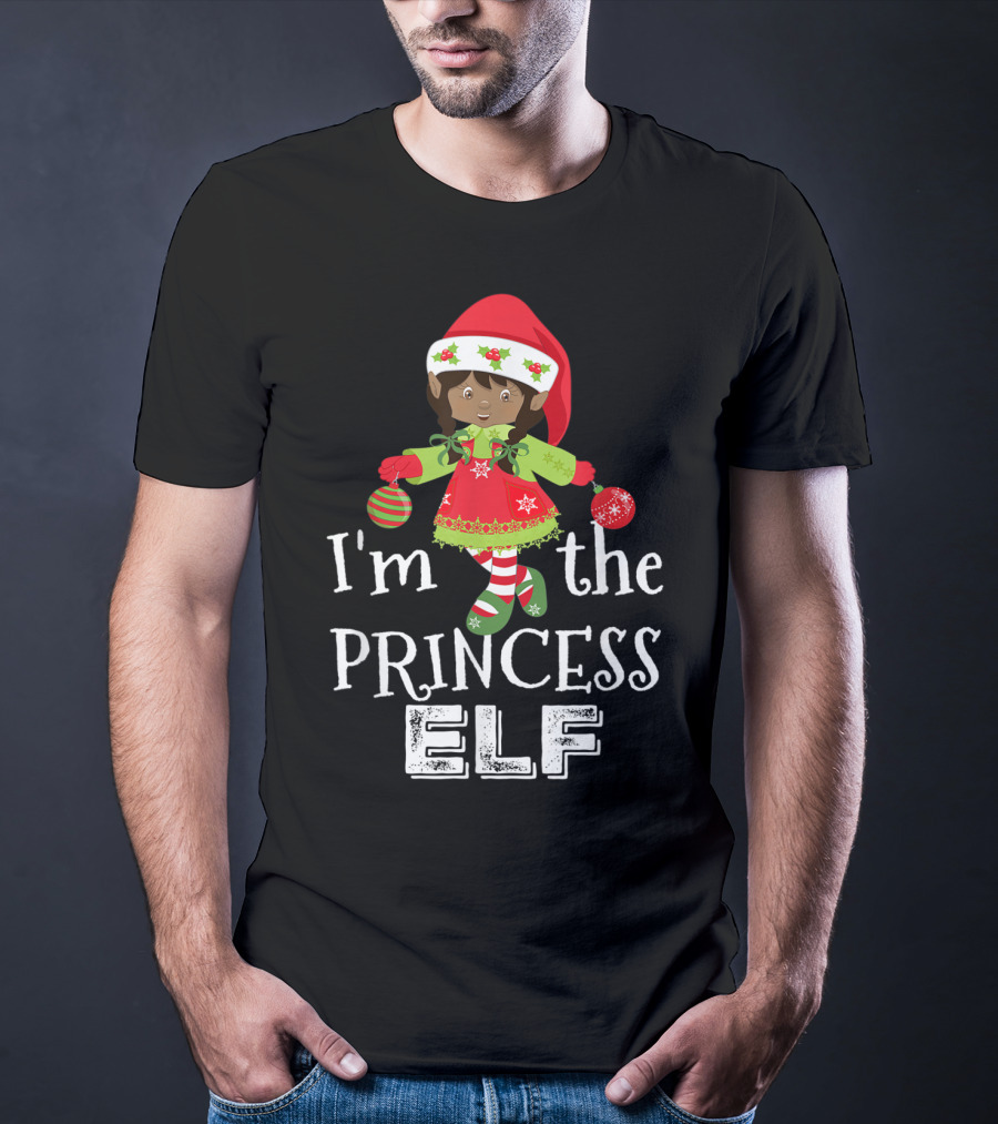I'm The Princess Elf African American Holiday Festive Cheer T-Shirt