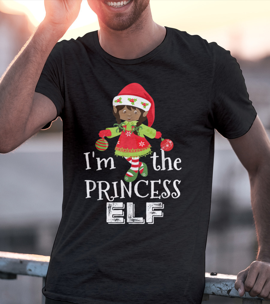 I'm The Princess Elf African American Holiday Festive Cheer T-Shirt