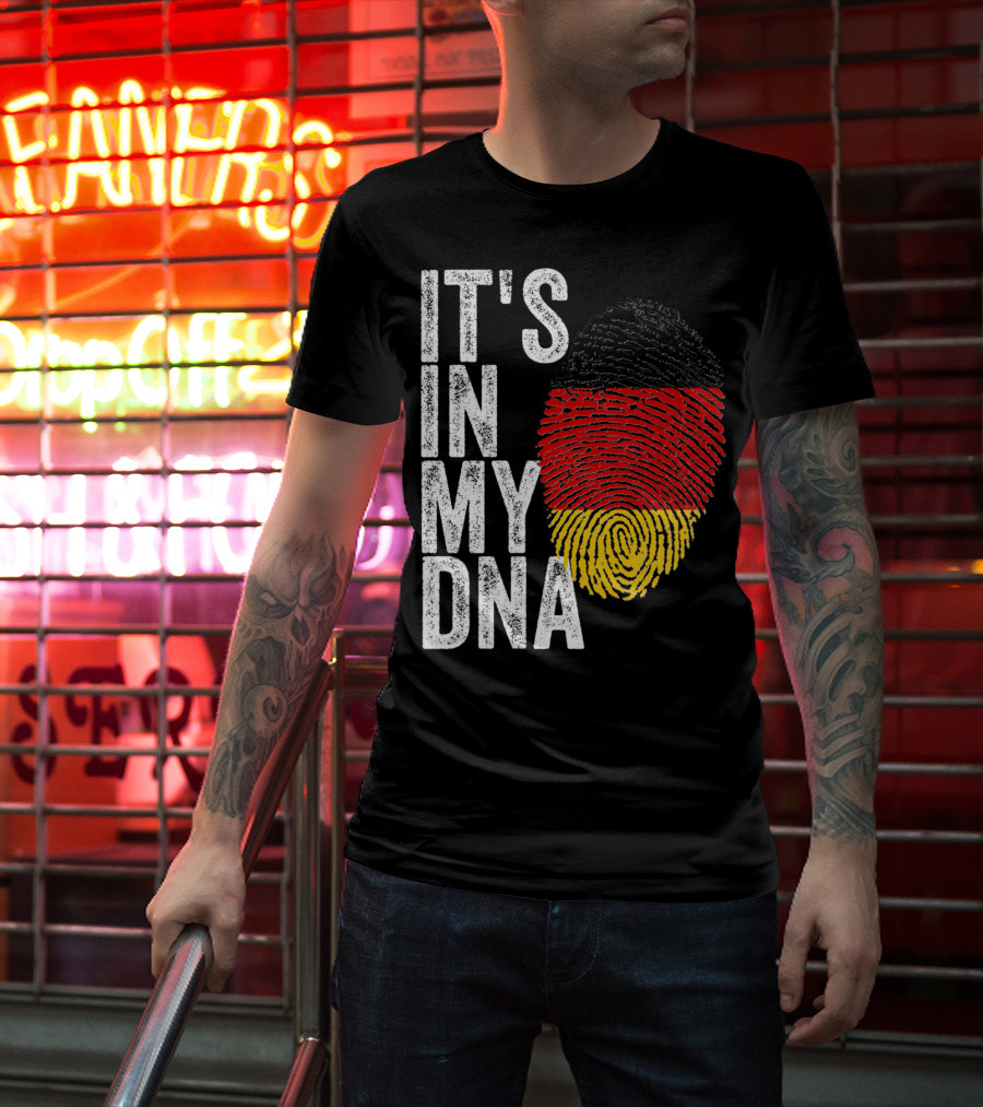 It's In My DNA Fingerprint German Flag Germany Pride T-Shirt
