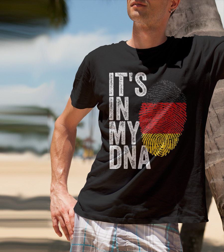 It's In My DNA Fingerprint German Flag Germany Pride T-Shirt