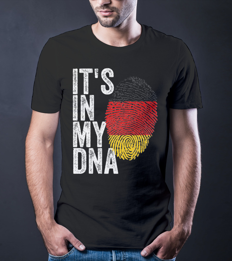 It's In My DNA Fingerprint German Flag Germany Pride T-Shirt
