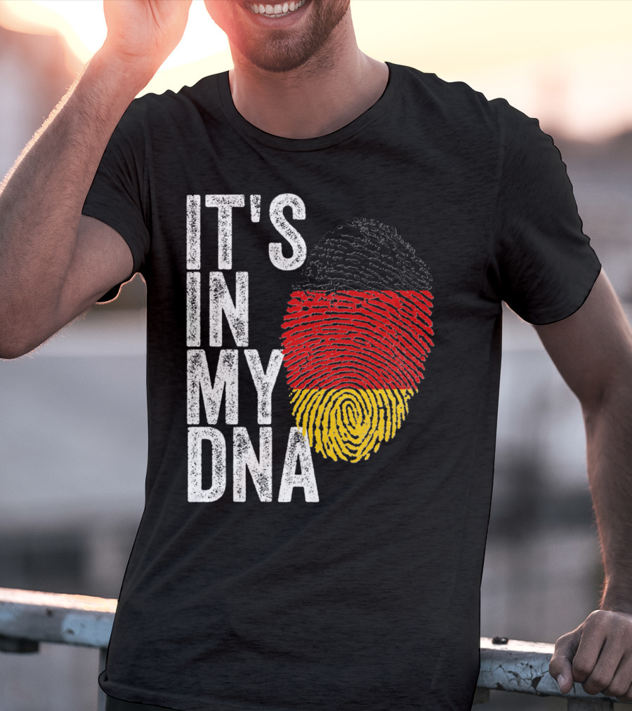 It's In My DNA Fingerprint German Flag Germany Pride T-Shirt