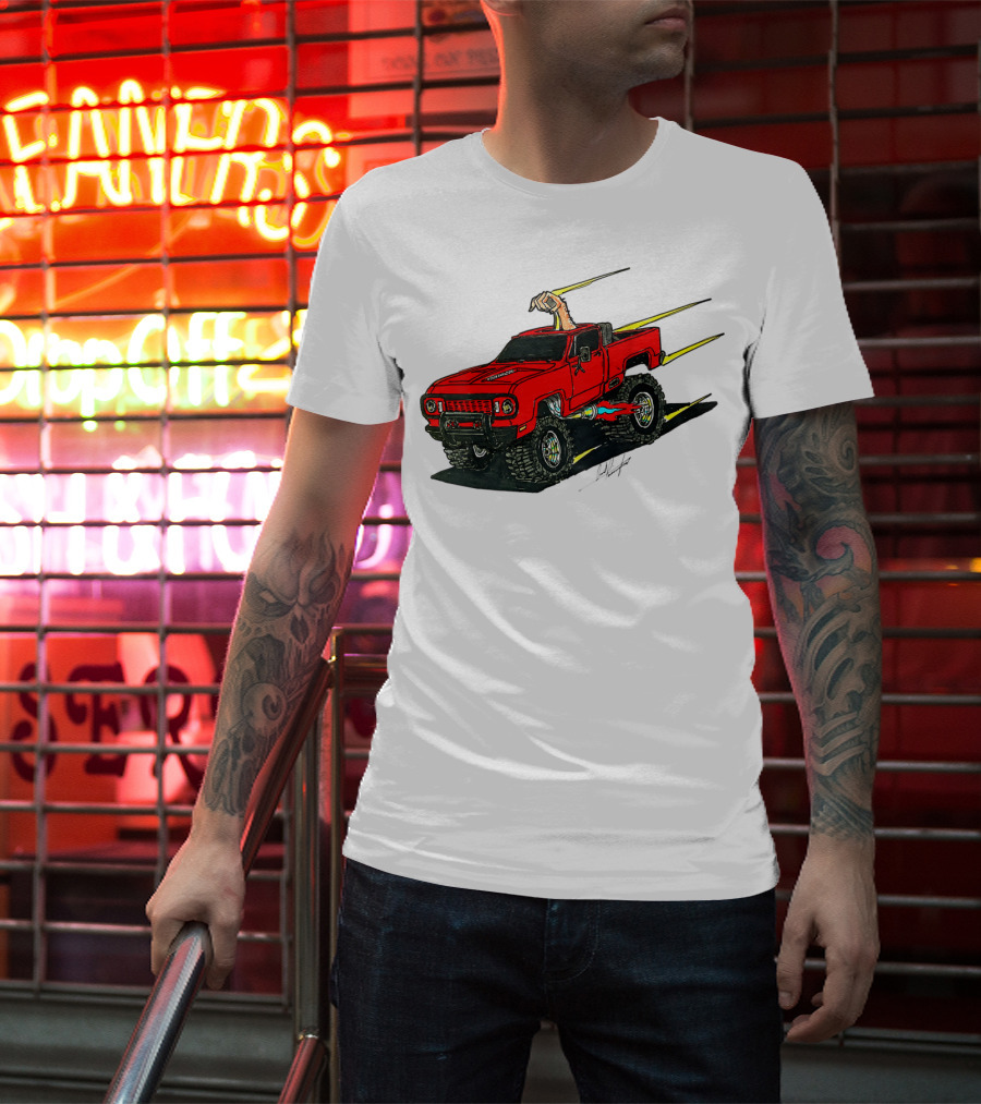 Kurt's Old Truck Red Off-Road Adventure With Arm Out The Window T-Shirt