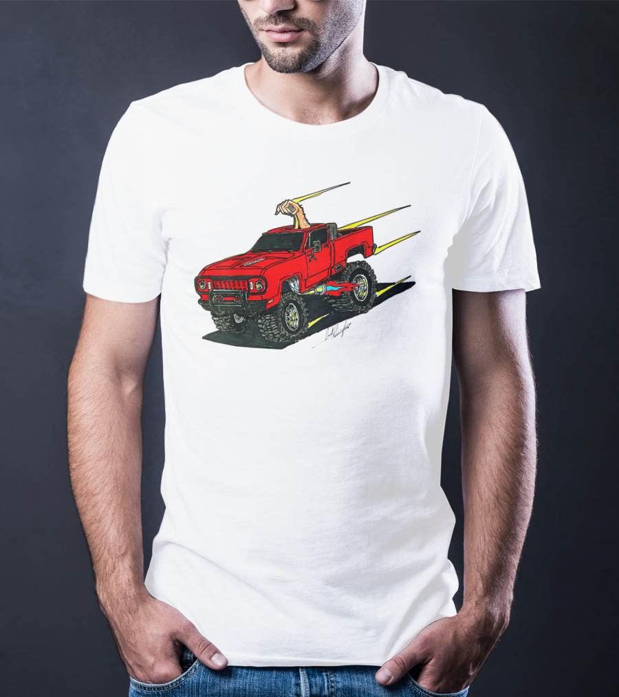 Kurt's Old Truck Red Off-Road Adventure With Arm Out The Window T-Shirt