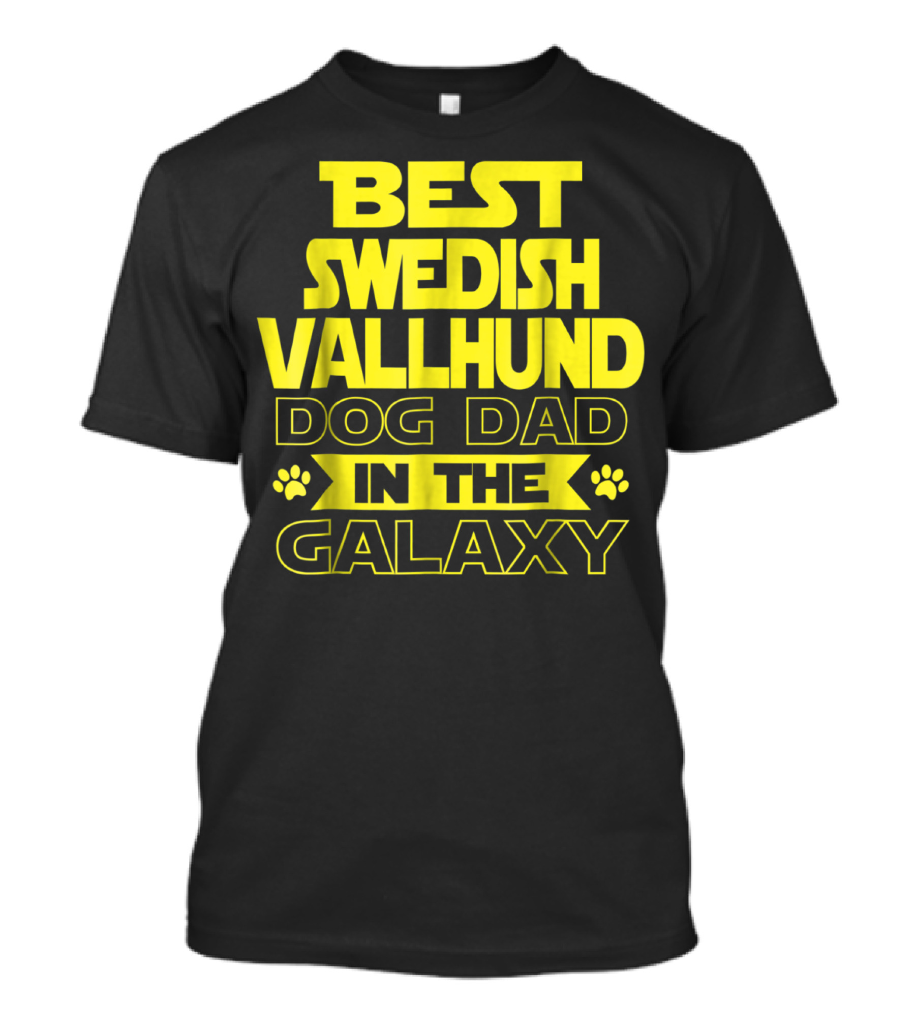 Best Swedish Vallhund Dog Dad In The Galaxy T-Shirt