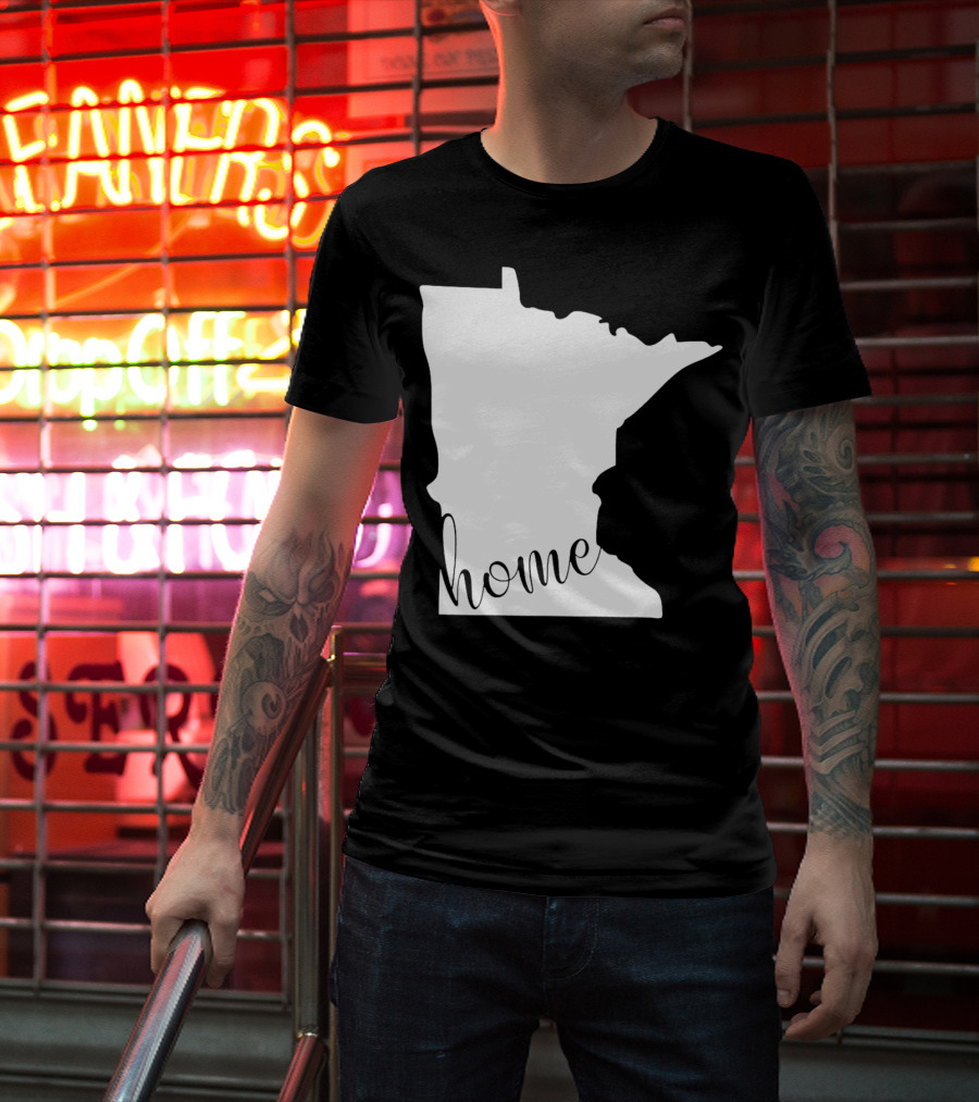 Minnesota Home State Map T-Shirt