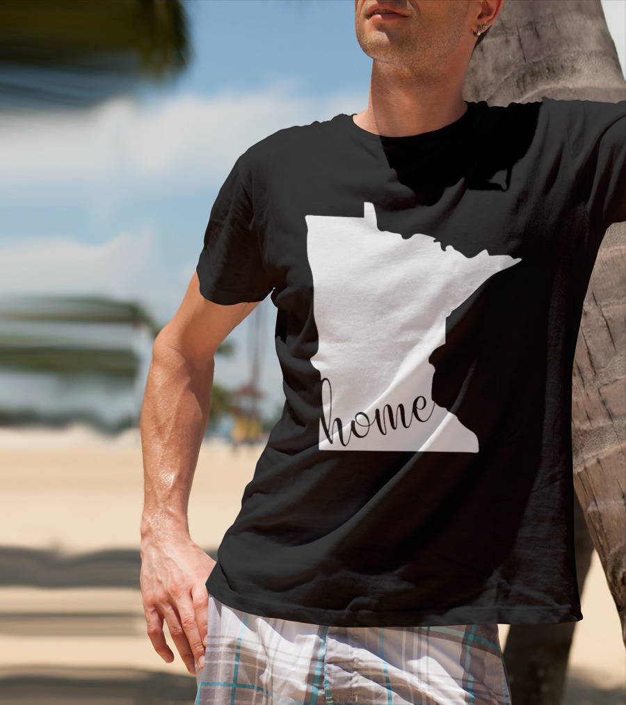 Minnesota Home State Map T-Shirt