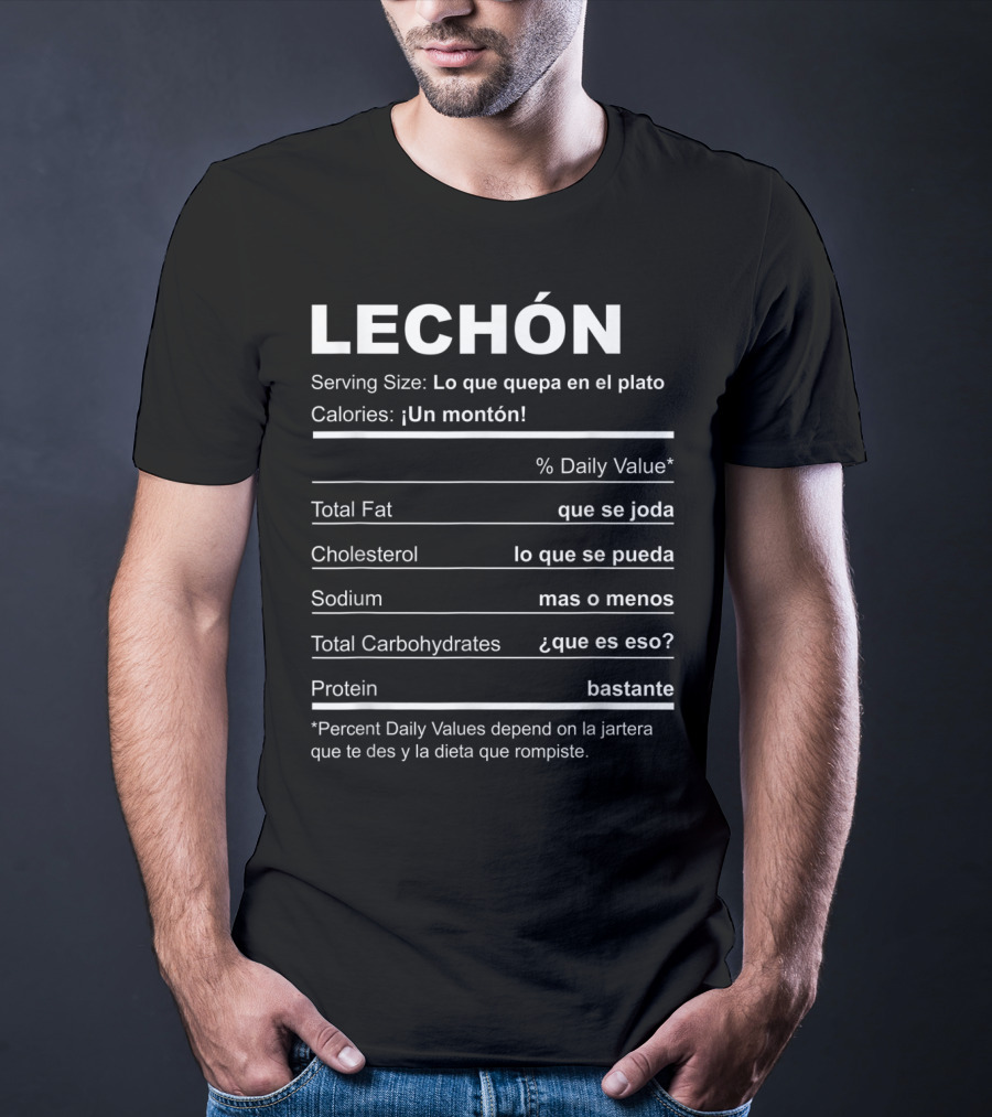 Navidades Puerto Rico Receta Lechon Asado Lo Que Quepa En El Plato Calories Un Monton Que Se Joda Que Se Pueda Mas O Menos Que Es Eso Bastante T-Shirt