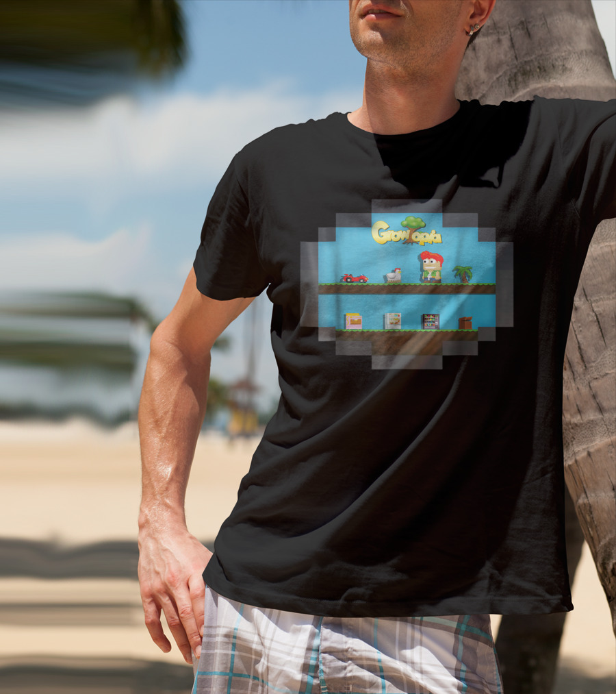 Growtopia Merchandise Into The Game Pixel Art Character And Icons T-Shirt