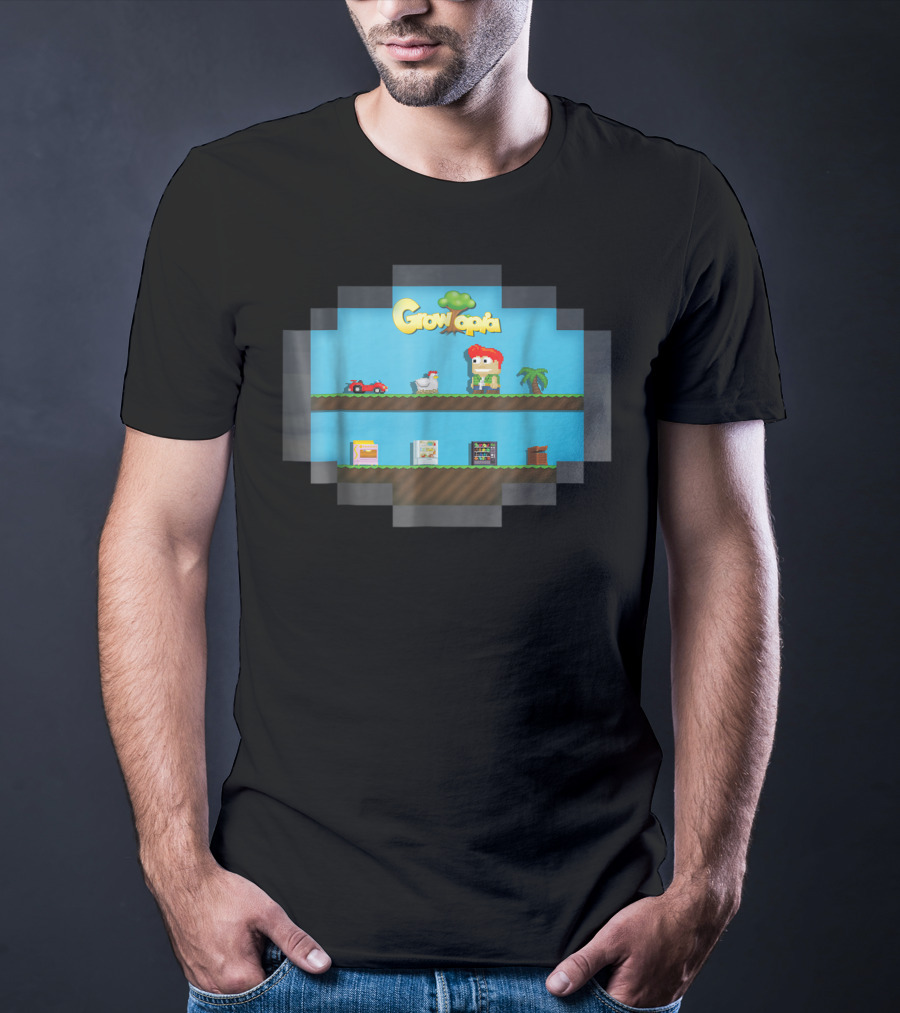 Growtopia Merchandise Into The Game Pixel Art Character And Icons T-Shirt
