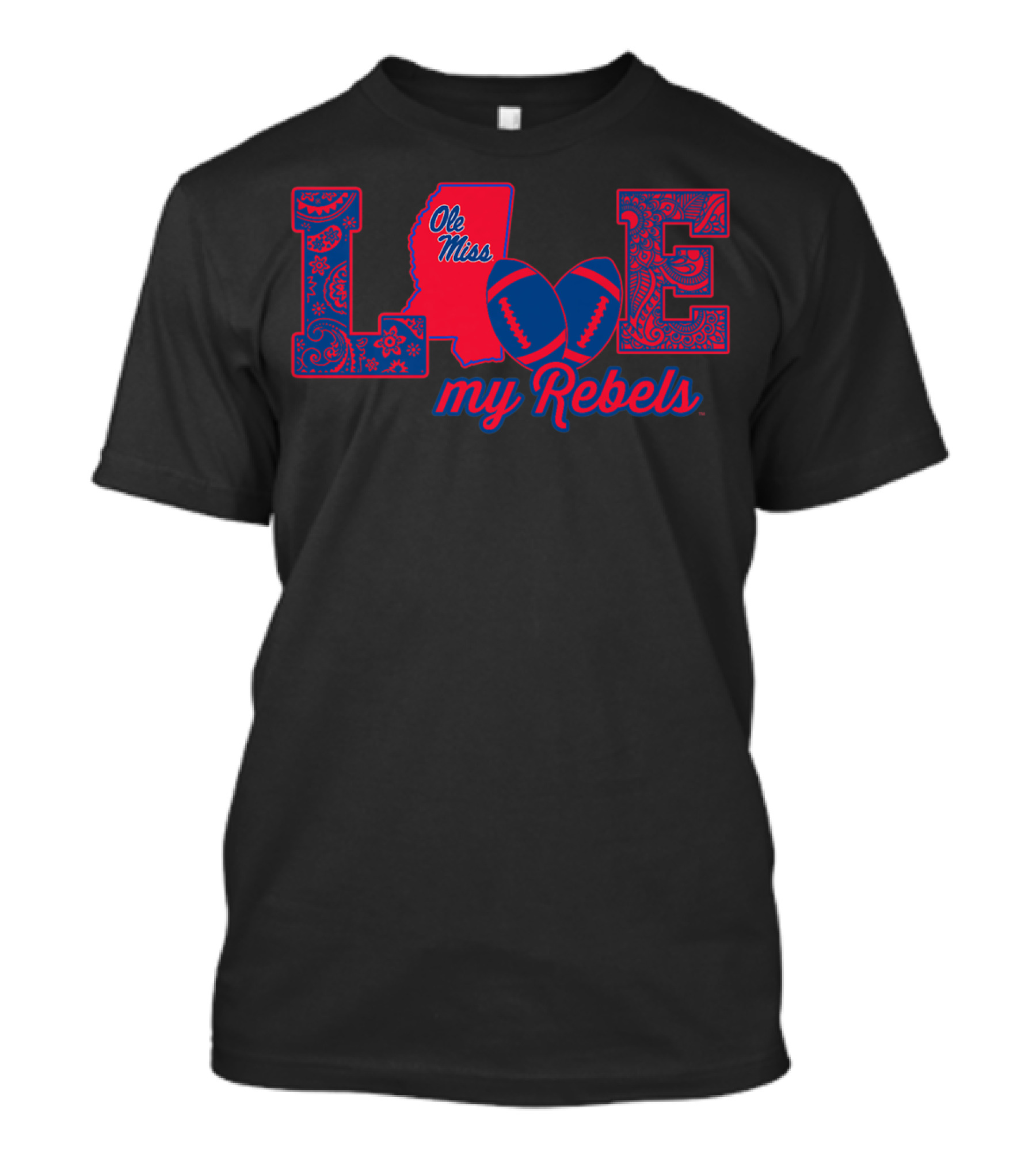 Ole Miss Rebels Love My Rebels Mississippi Football T-Shirt