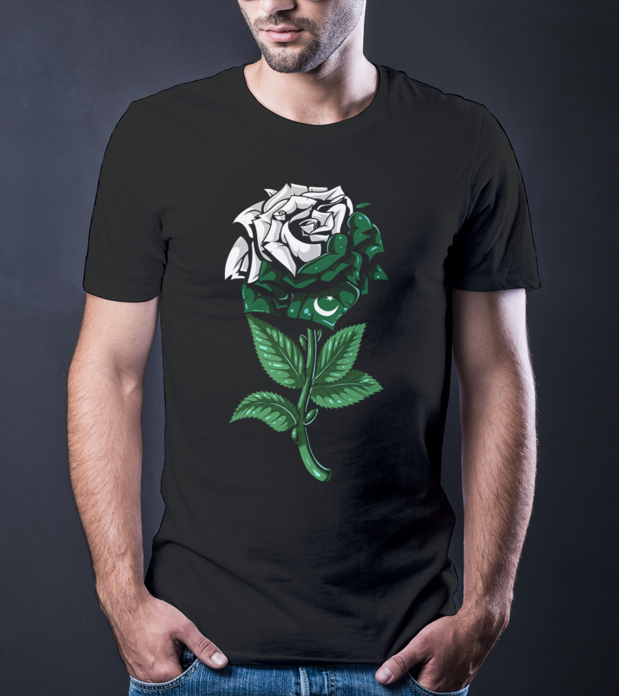 Pakistan Flag Rose T-Shirt